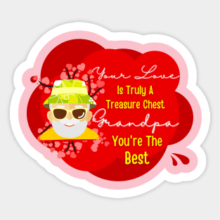 Grandpa: The Treasure of My Heart Tee Sticker